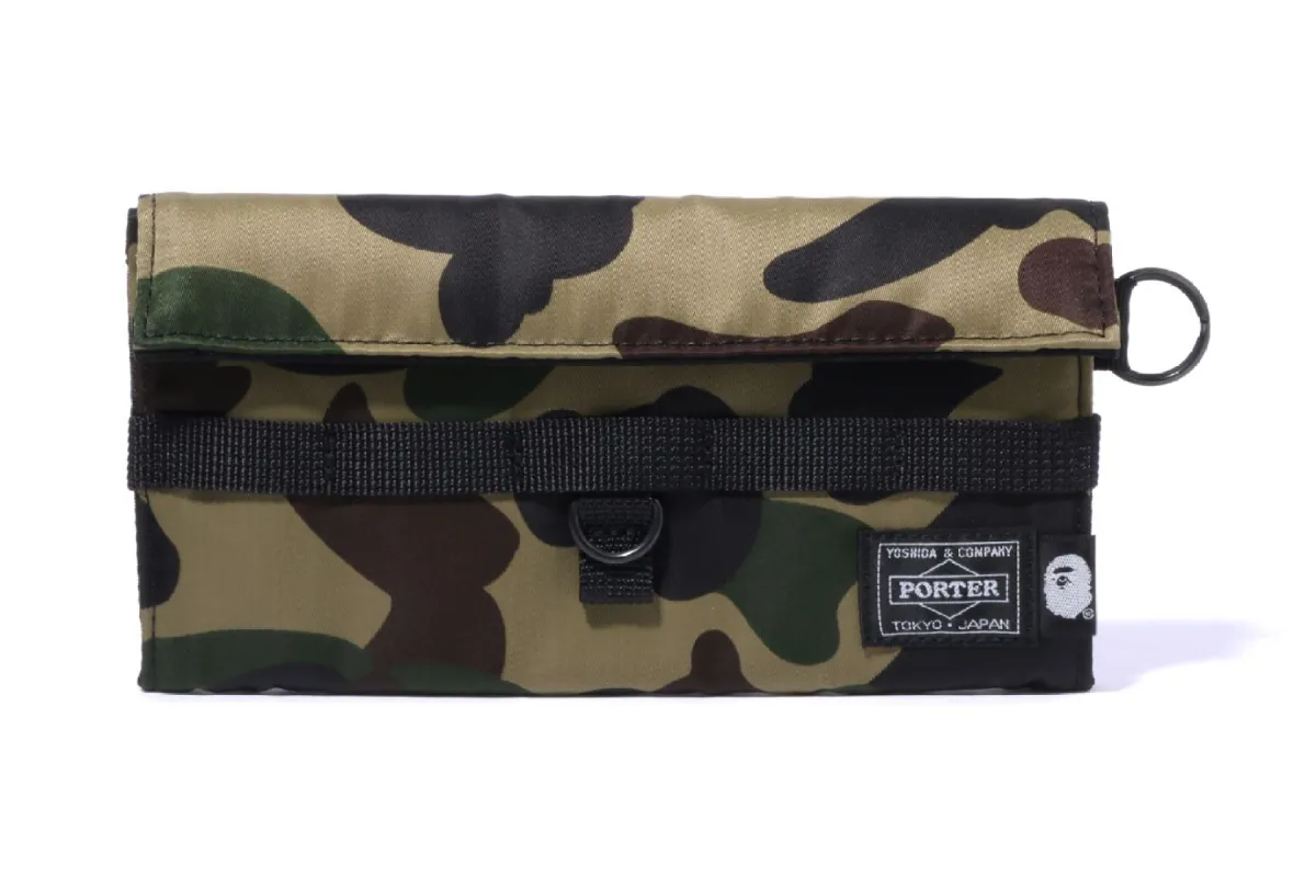 【 BAPE X PORTER 】1ST CAMO LONG WALLET sold by Bape