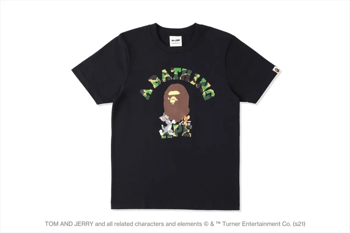 【 BAPE X TOM AND JERRY 】COLLEGE TEE sold by Bape