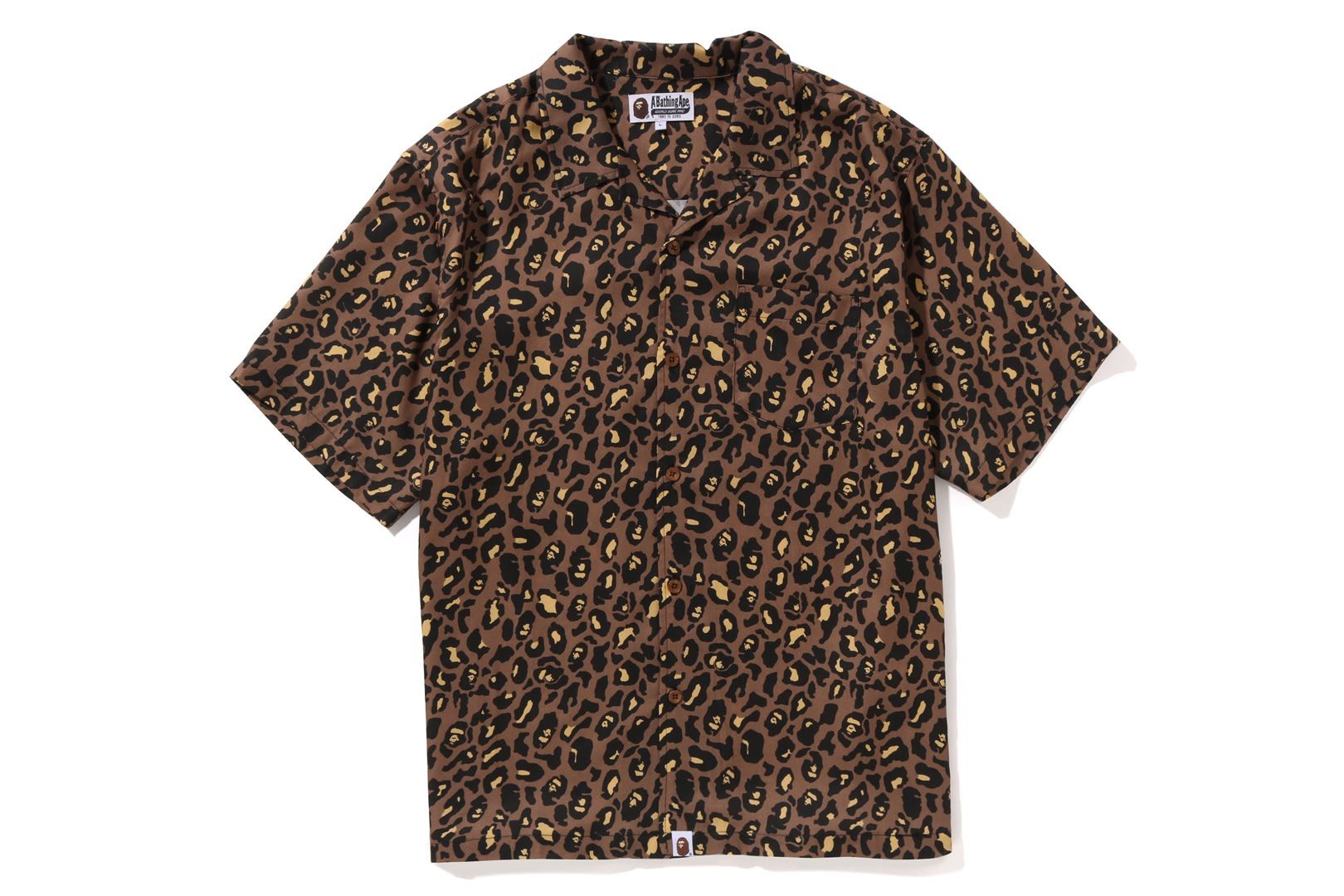 BAPE LEOPARD OPEN COLLAR SHIRT sold by Bape