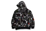 HAND DRAW PATTERN SHARK ZIP HOODIE sold by Bape