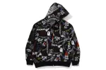 HAND DRAW PATTERN SHARK ZIP HOODIE sold by Bape