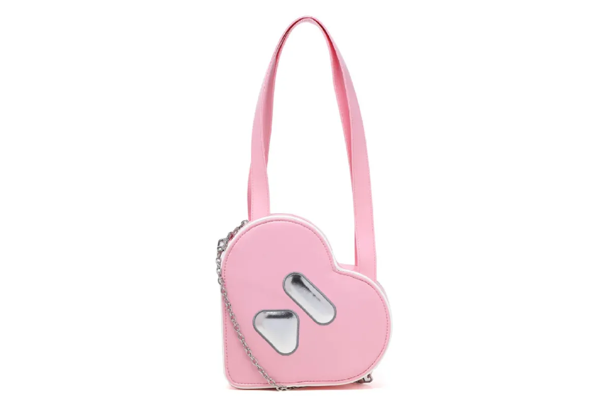 LOGO HEART SHAPE BAG PNK sold by Bape