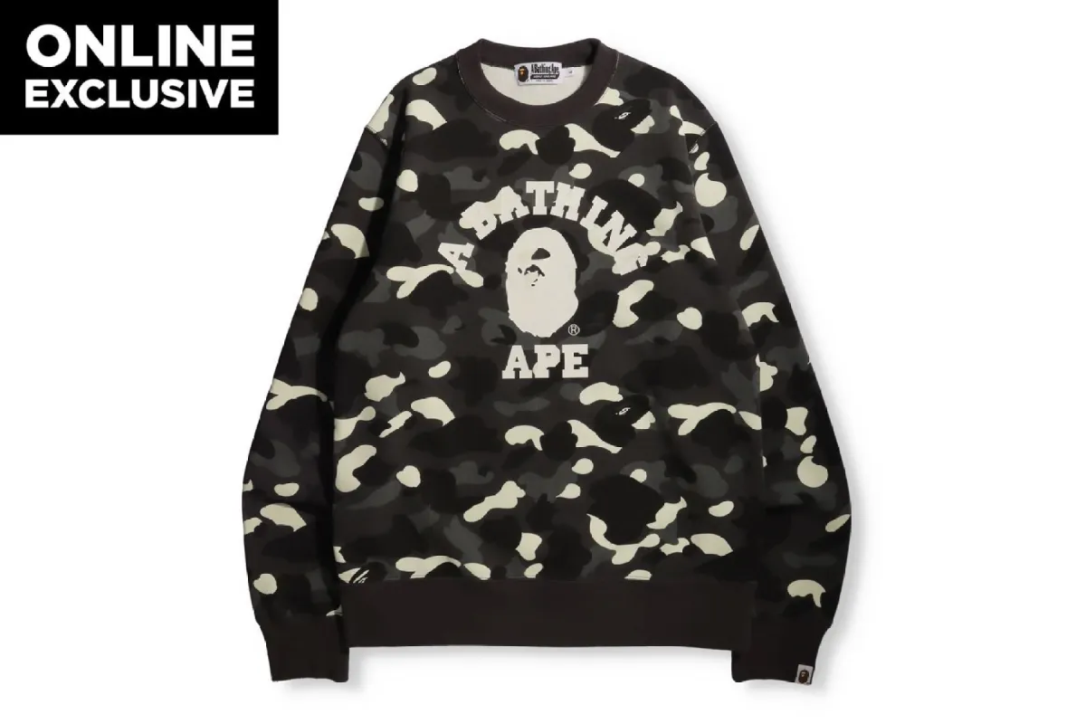 CITY CAMO COLLEGE CREWNECK -ONLINE EXCLUSIVE- sold by Bape