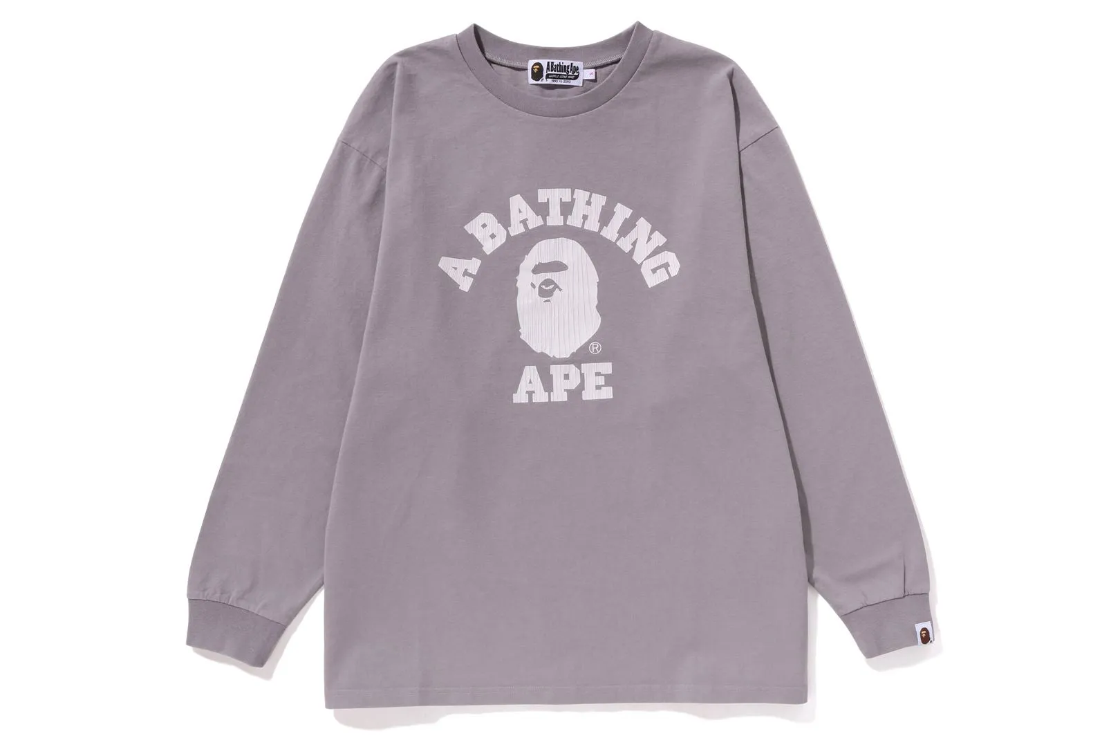 COLLEGE PIGMENT DYE L/S TEE sold by Bape