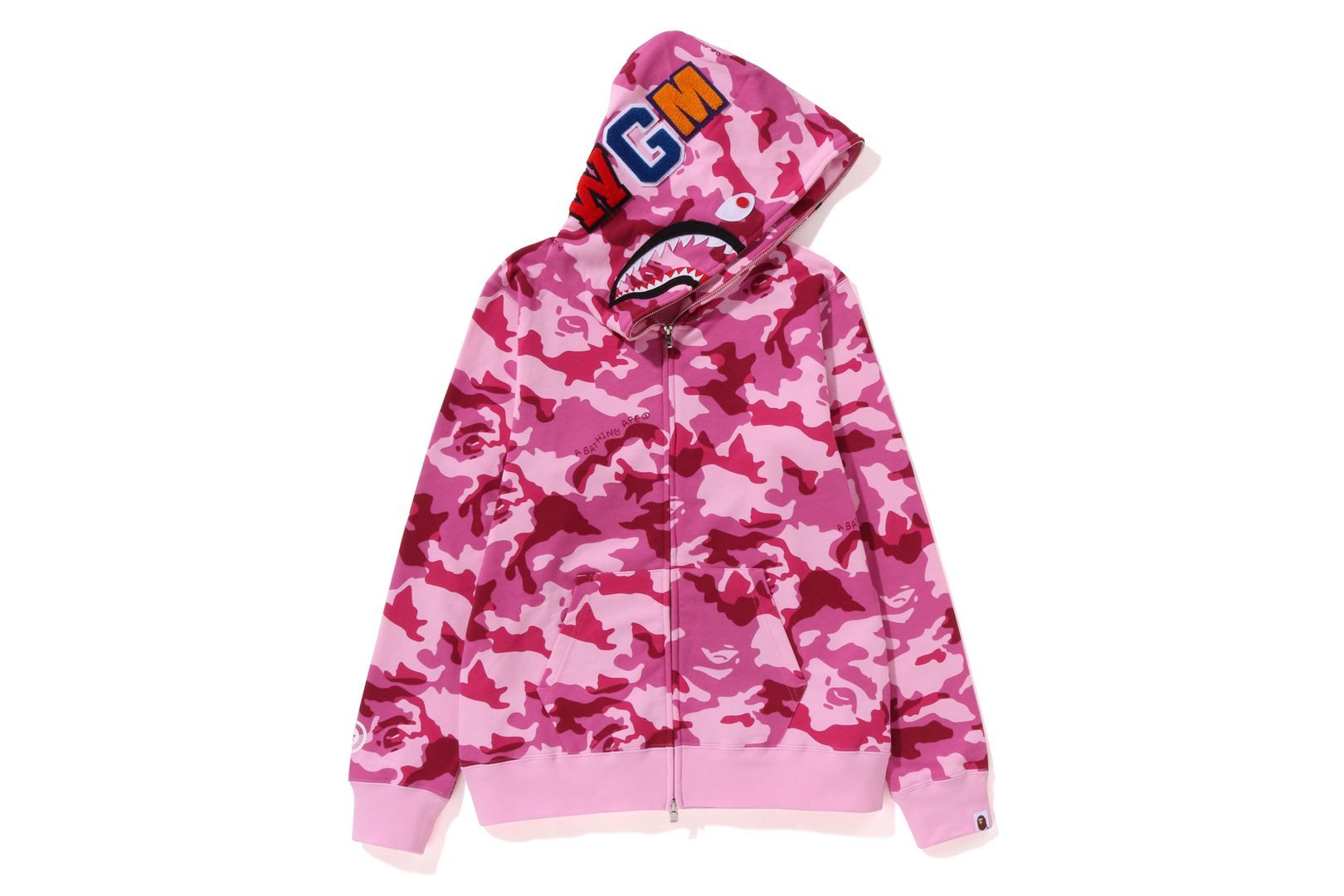 WOODLAND CAMO SHARK FULL ZIP HOODIE sold by Bape