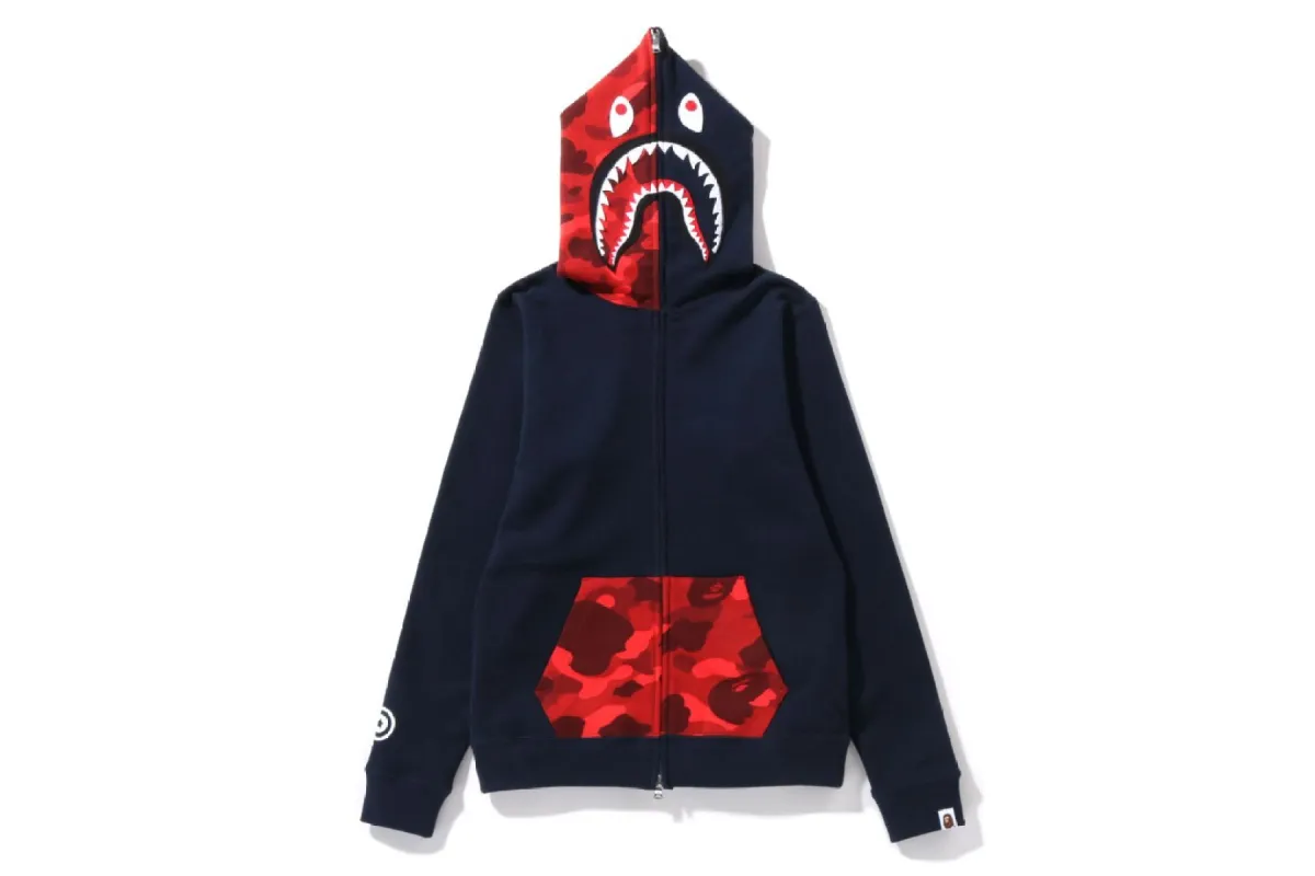 COLOR CAMO SHARK FULL ZIP HOODIE sold by Bape