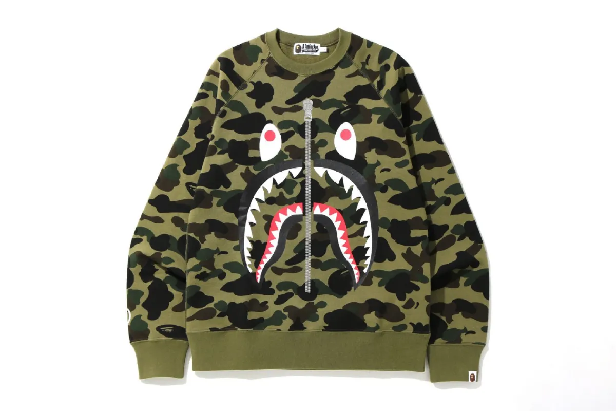 1ST CAMO SHARK CREWNECK sold by Bape