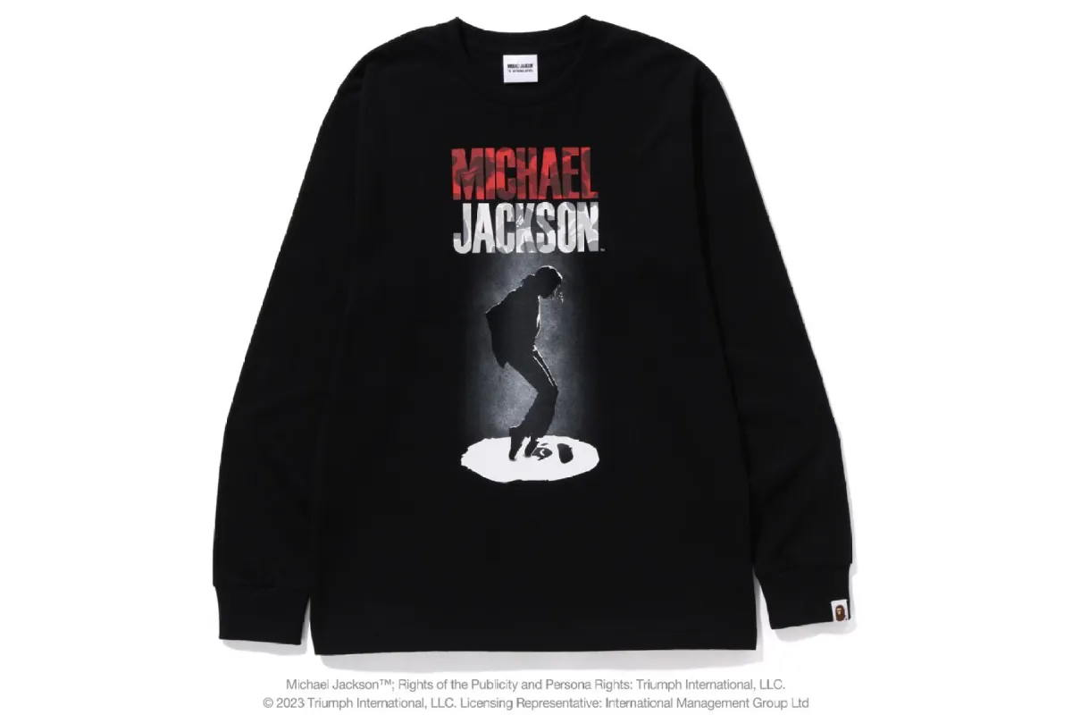 【 BAPE X MICHAEL JACKSON 】L/S TEE made by Bape