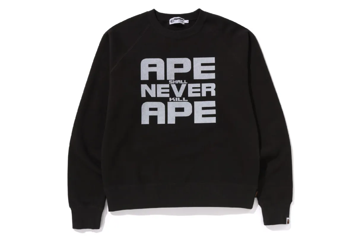APE SHALL NEVER KILL APE CREWNECK sold by Bape