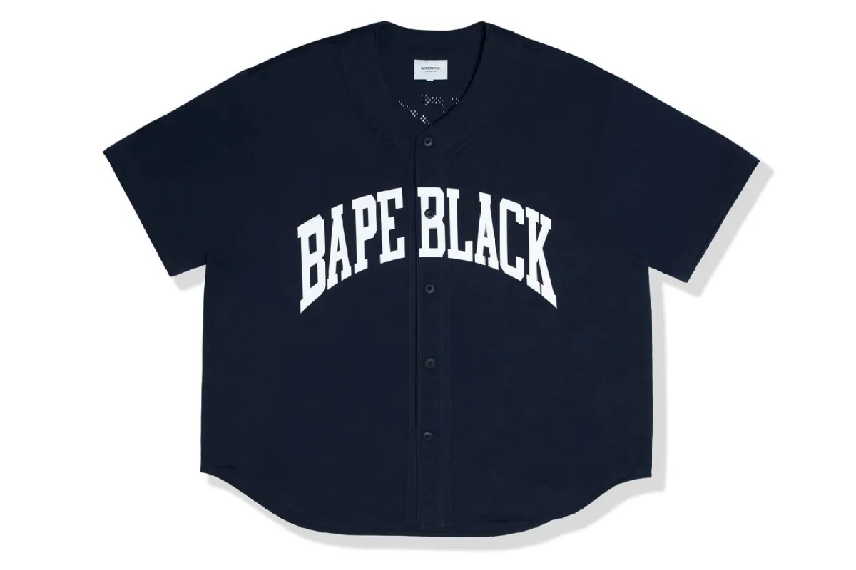 BAPE BLACK LOGO BASEBALL SHIRT sold by Bape