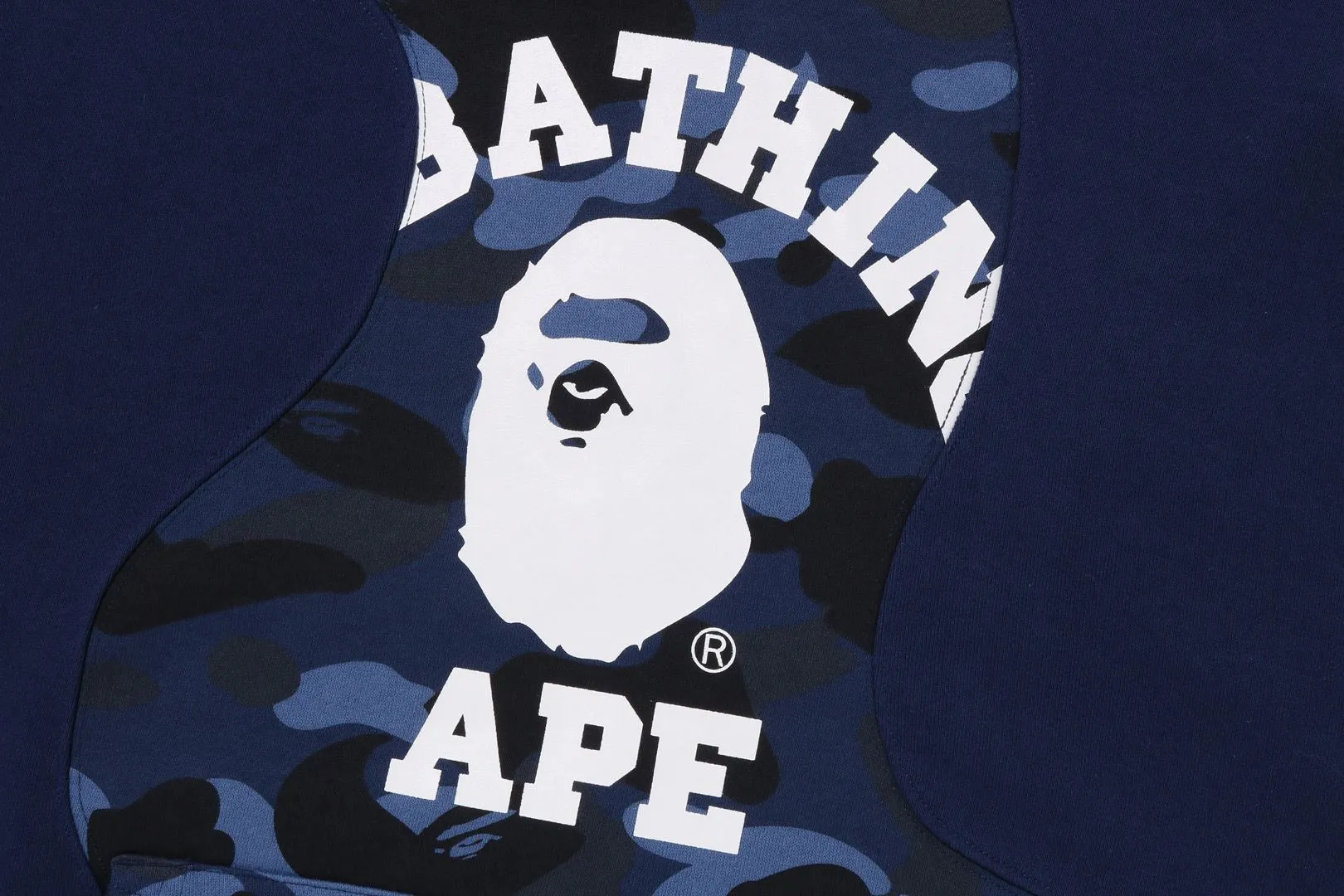 COLOR CAMO COLLEGE CUTTING RELAXED FIT HOODIE sold by Bape product image thumbnail 3