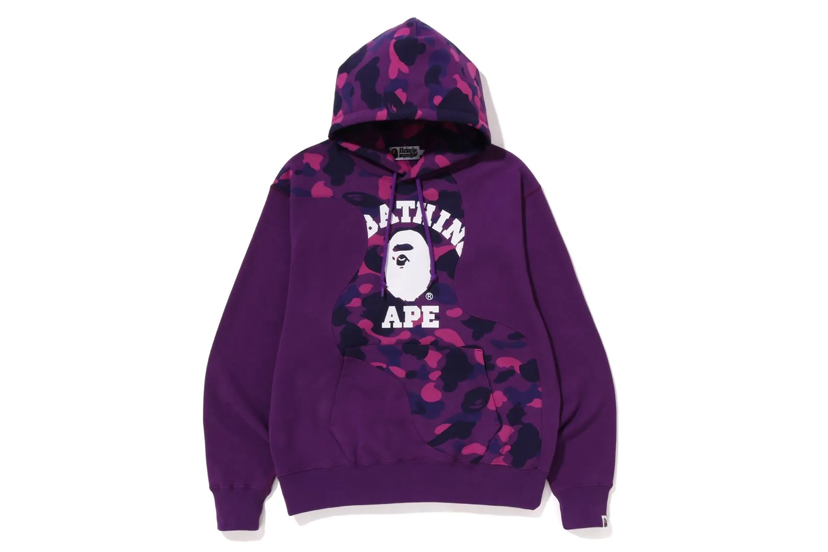 COLOR CAMO COLLEGE CUTTING RELAXED FIT HOODIE sold by Bape product image thumbnail 4