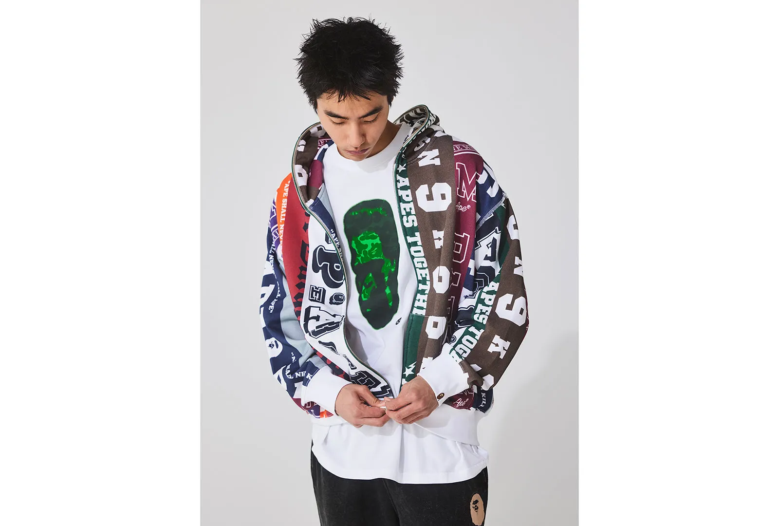 FANS SCARF FULL ZIP HOODIE sold by Bape product image thumbnail 3