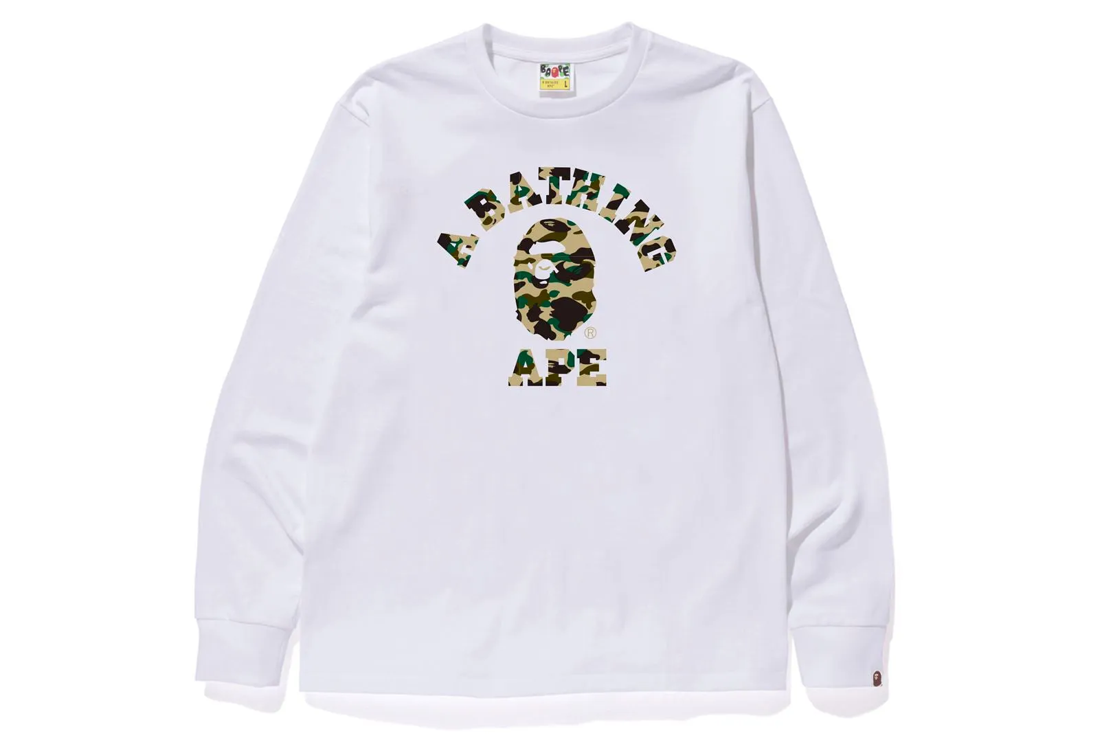 1ST CAMO COLLEGE L/S TEE sold by Bape product image thumbnail 4