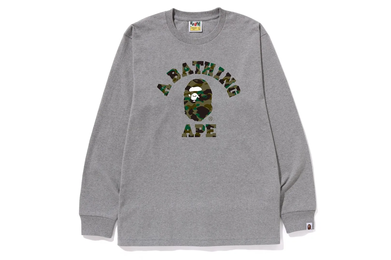 1ST CAMO COLLEGE L/S TEE sold by Bape product image thumbnail 5