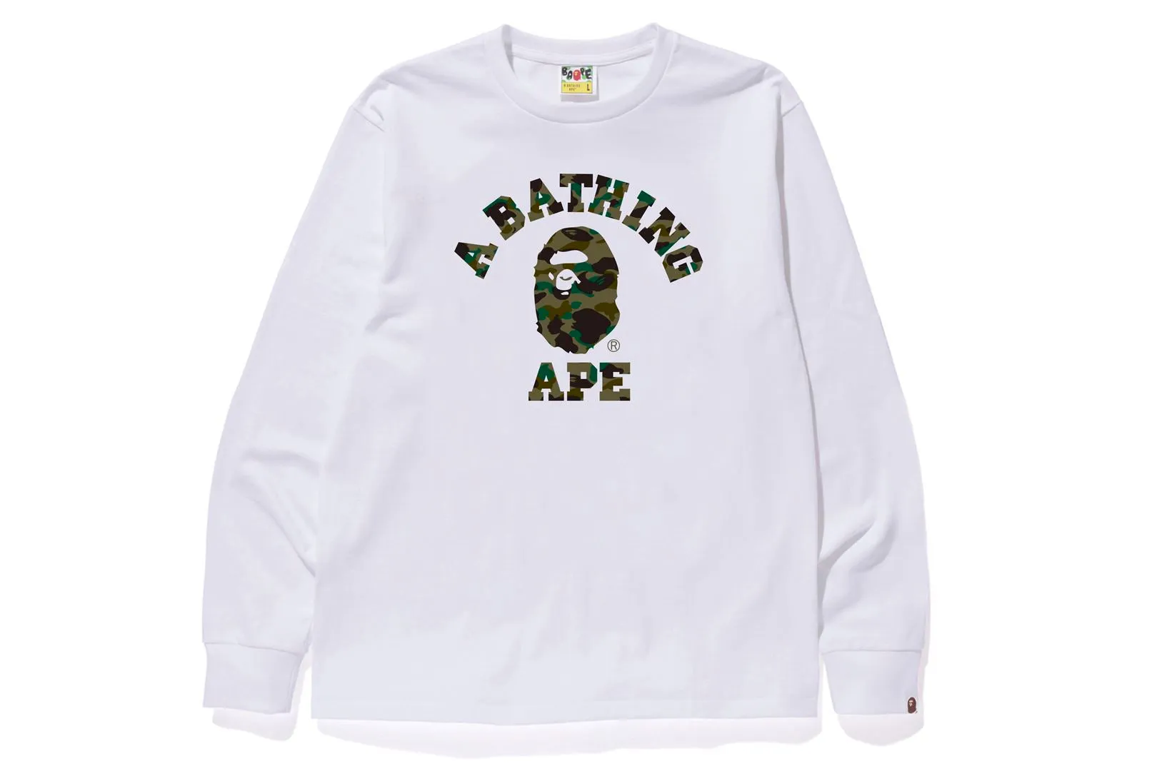 1ST CAMO COLLEGE L/S TEE sold by Bape product image thumbnail 3