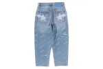 BAPE HEXAGRAM LASER DESTROY DENIM PANTS sold by Bape