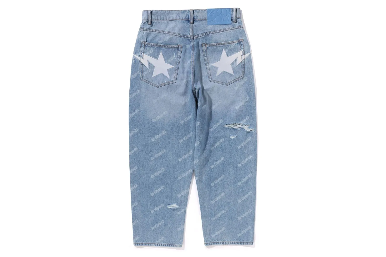 BAPE HEXAGRAM LASER DESTROY DENIM PANTS sold by Bape product image thumbnail 2