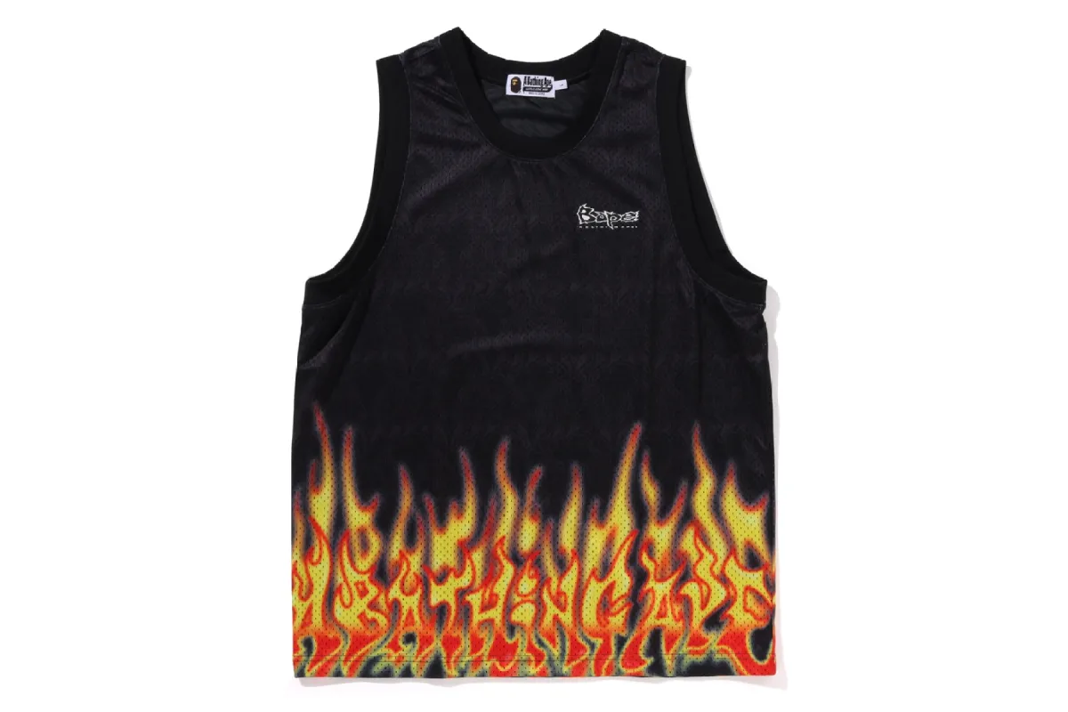 FLAME MESH VEST sold by Bape