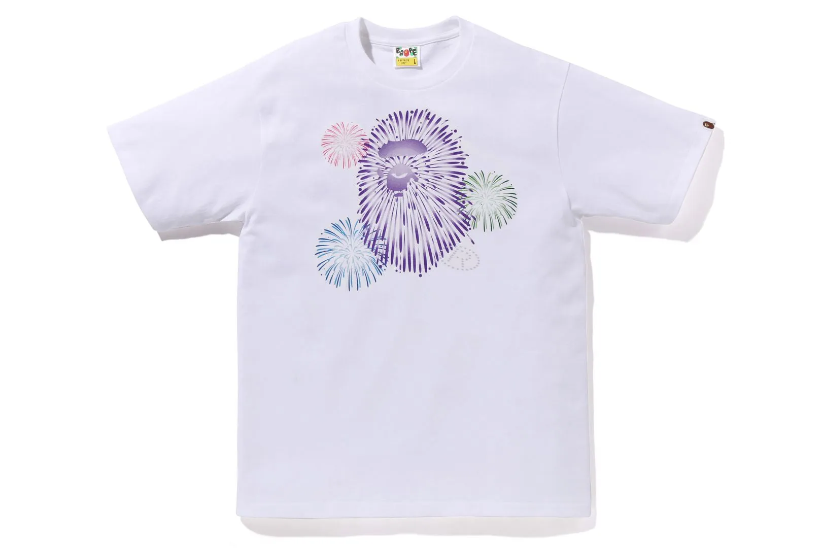 APE HEAD FIREWORK TEE #2 sold by Bape