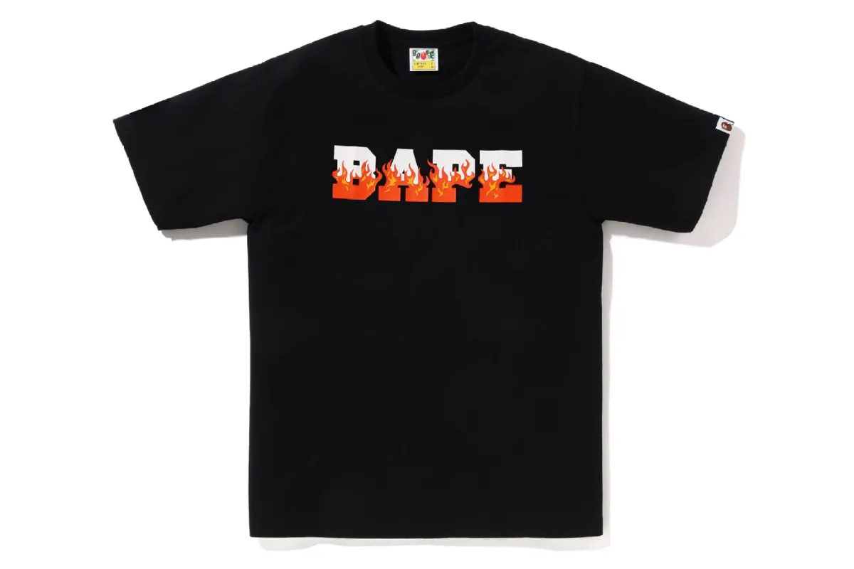 FLAME BAPE LOGO TEE sold by Bape