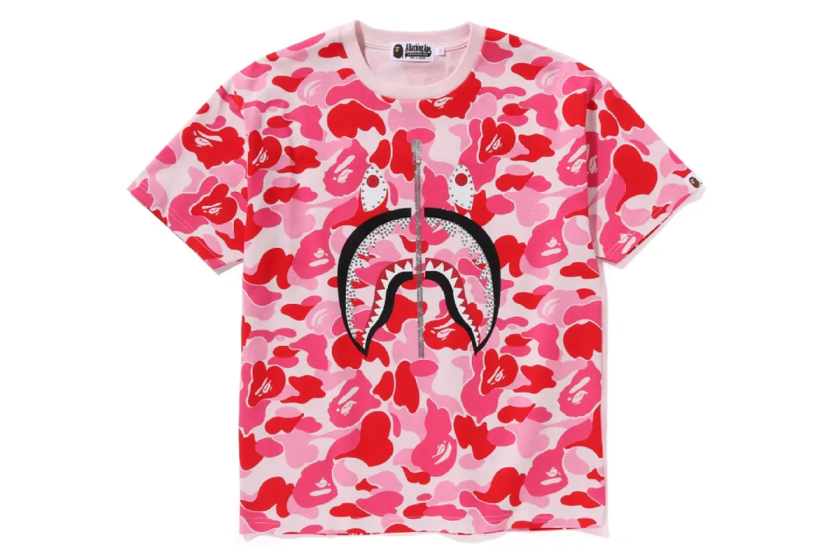 ABC CAMO CRYSTAL STONE SHARK TEE sold by Bape