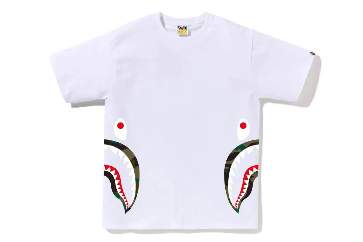 1ST CAMO SIDE SHARK TEE sold by Bape