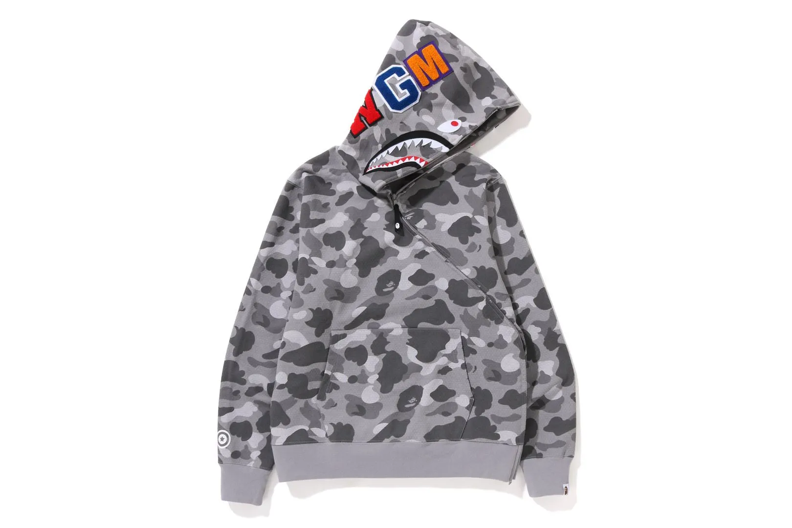 HONEYCOMB CAMO SHARK FULL ZIP HOODIE sold by Bape
