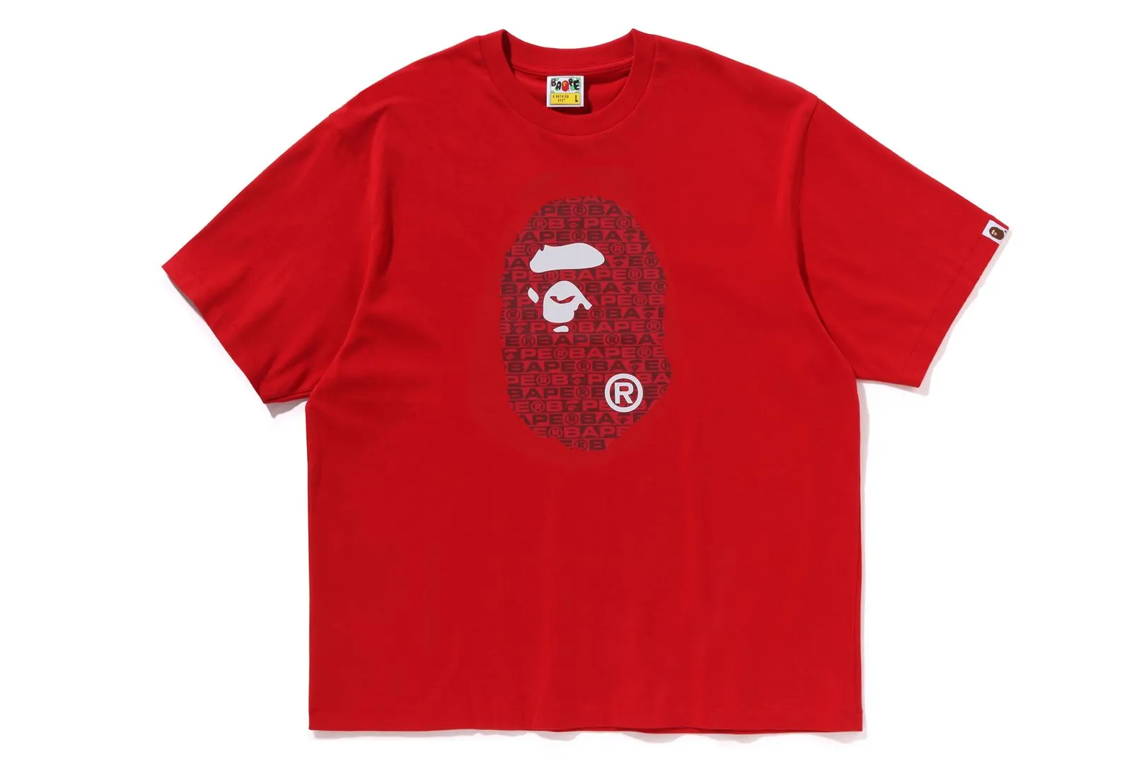 LUX SPORT PATTERN APE HEAD RELAXED FIT TEE sold by Bape