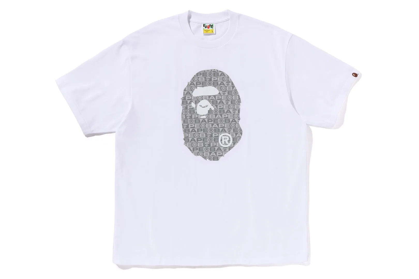 LUX SPORT PATTERN APE HEAD RELAXED FIT TEE sold by Bape product image thumbnail 4