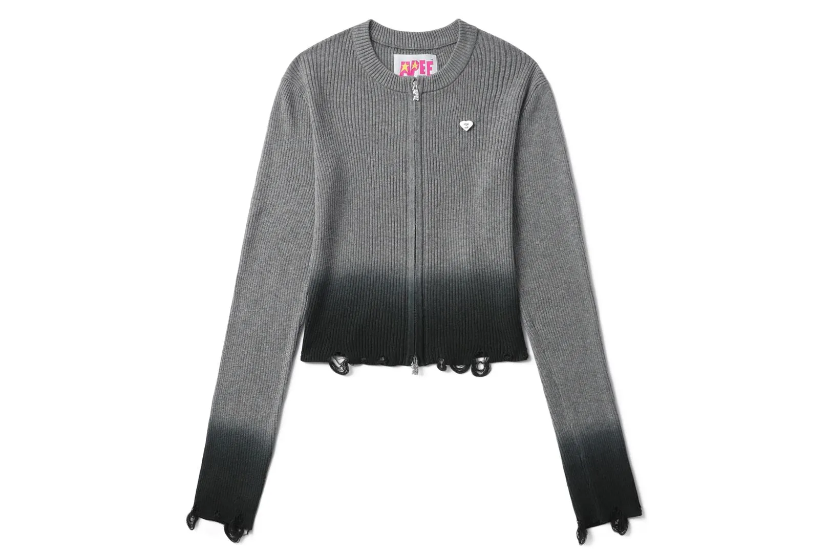 DIP DYE RIBBED ZIP UP CARDIGAN #2 sold by Bape