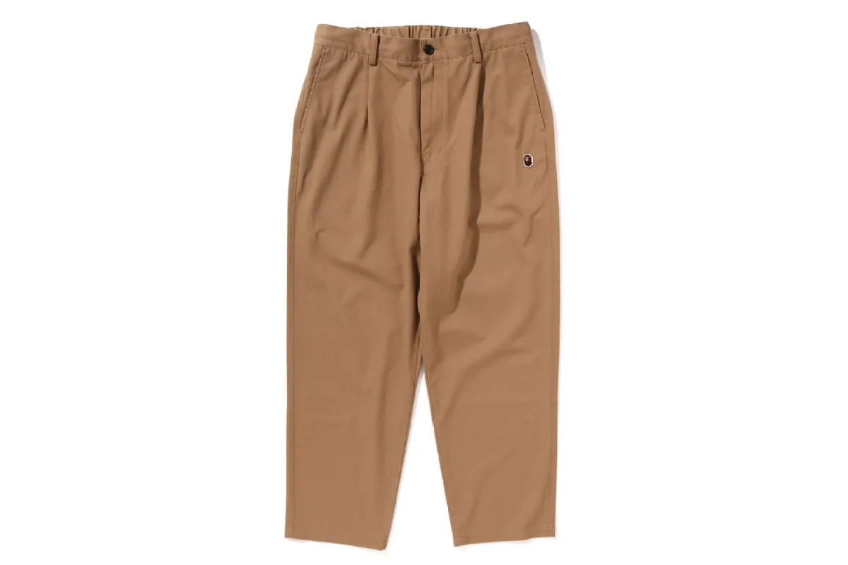 ONE POINT PLEAT CHINO PANTS made by Bape