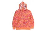 MARBLING CAMO SHARK RELAXED FIT FULL ZIP HOODIE sold by Bape