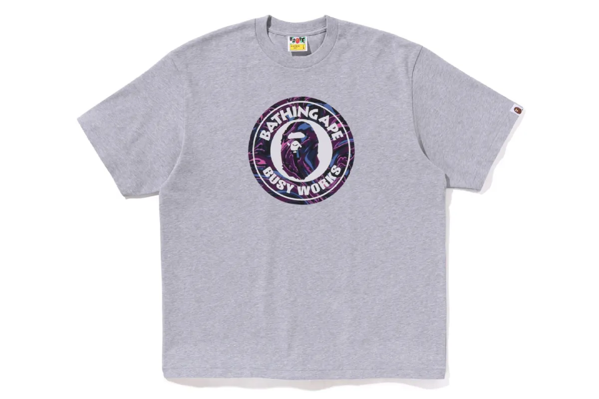 MARBLING CAMO BUSY WORKS RELAXED FIT TEE sold by Bape