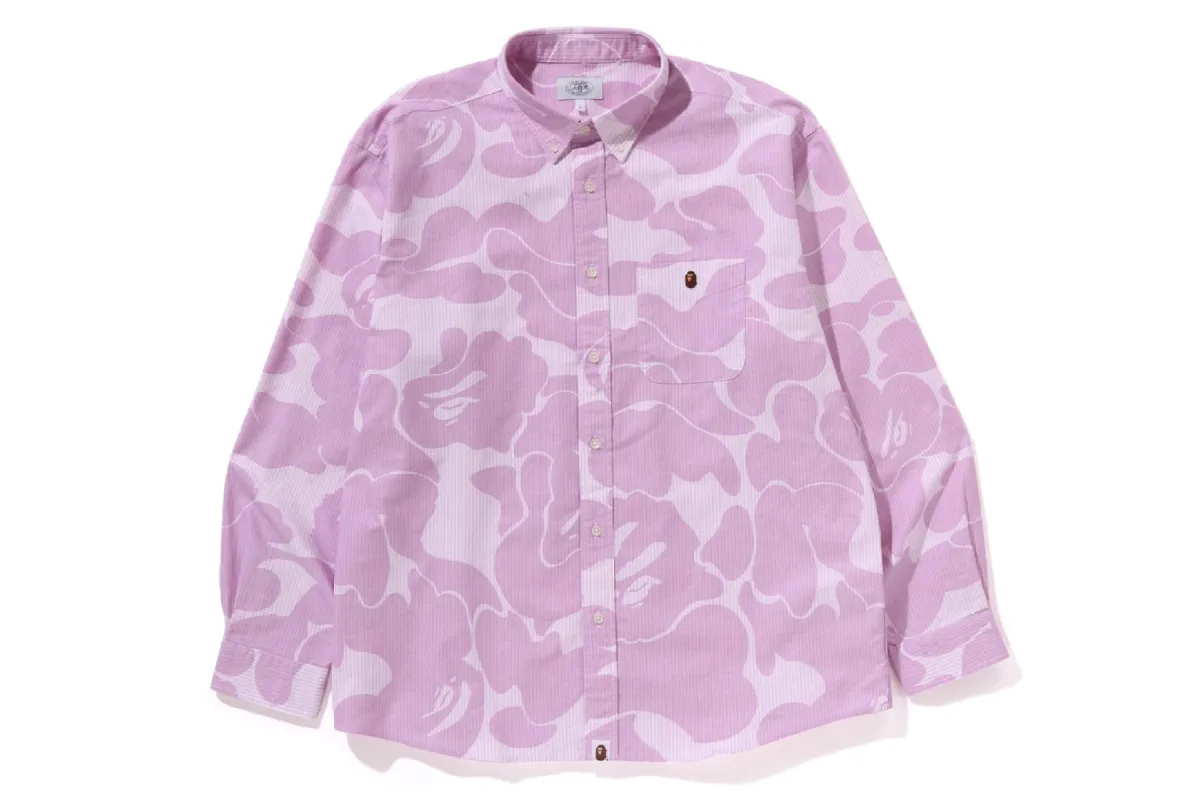 STRIPE CAMO RELAXED FIT SHIRT sold by Bape
