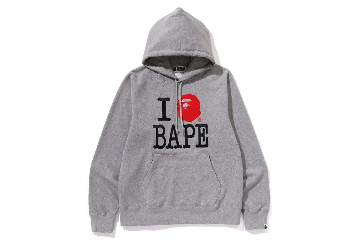 I LOVE BAPE PULLOVER HOODIE sold by Bape
