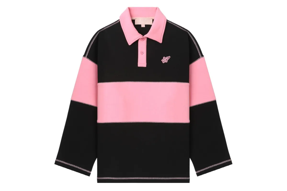 BAPY STRIPED POLO SWEATSHIRT sold by Bape
