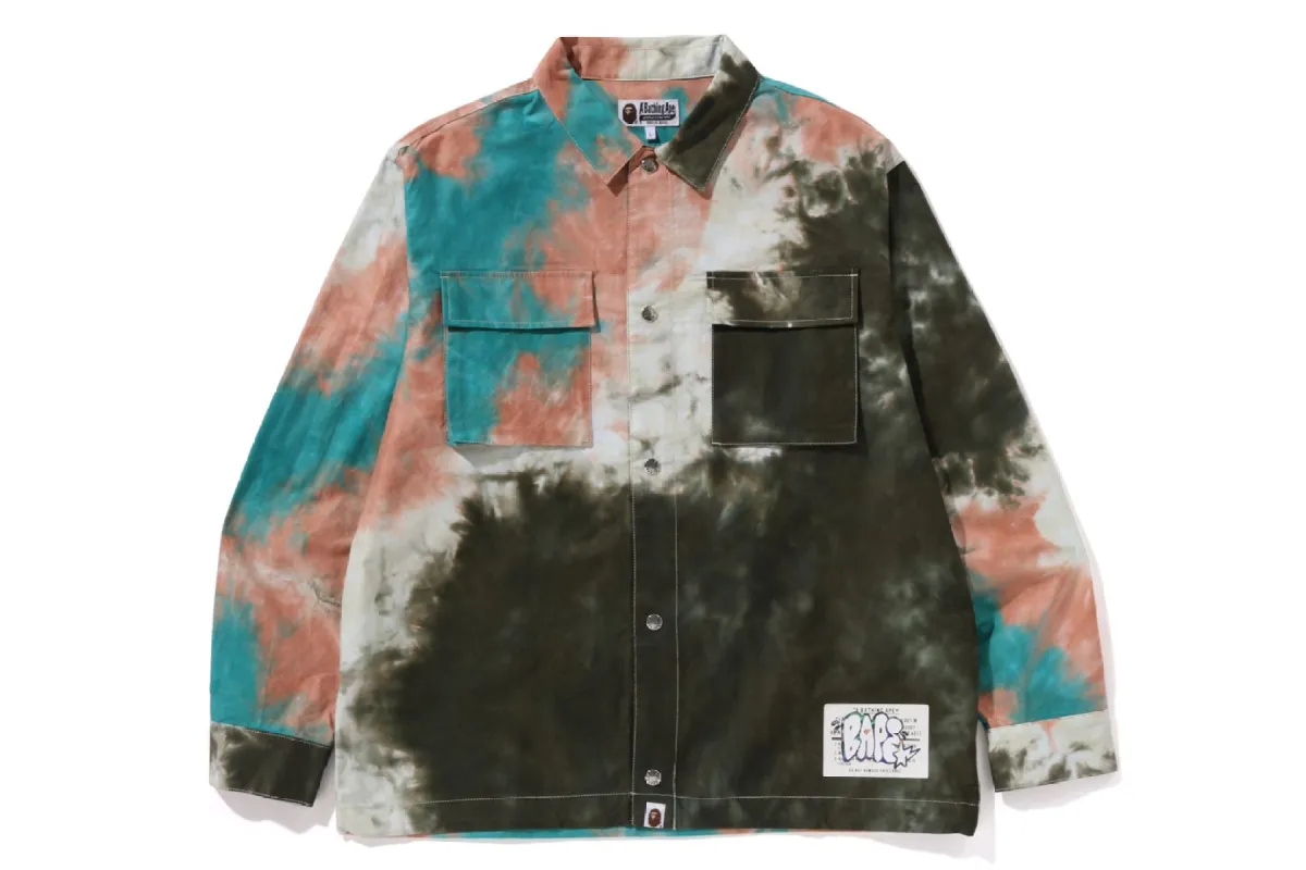 TIE DYE RELAXED FIT CPO SHIRTS sold by Bape