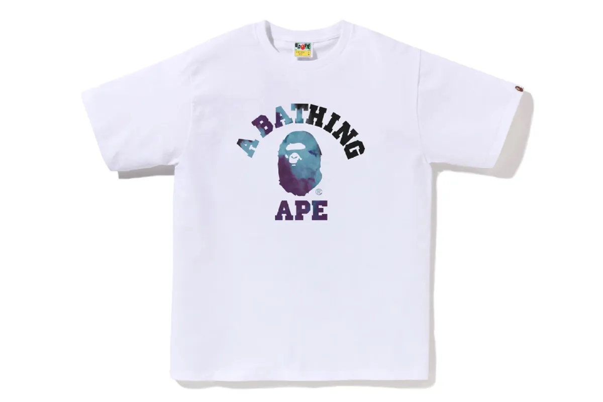 TIE DYE COLLEGE TEE sold by Bape