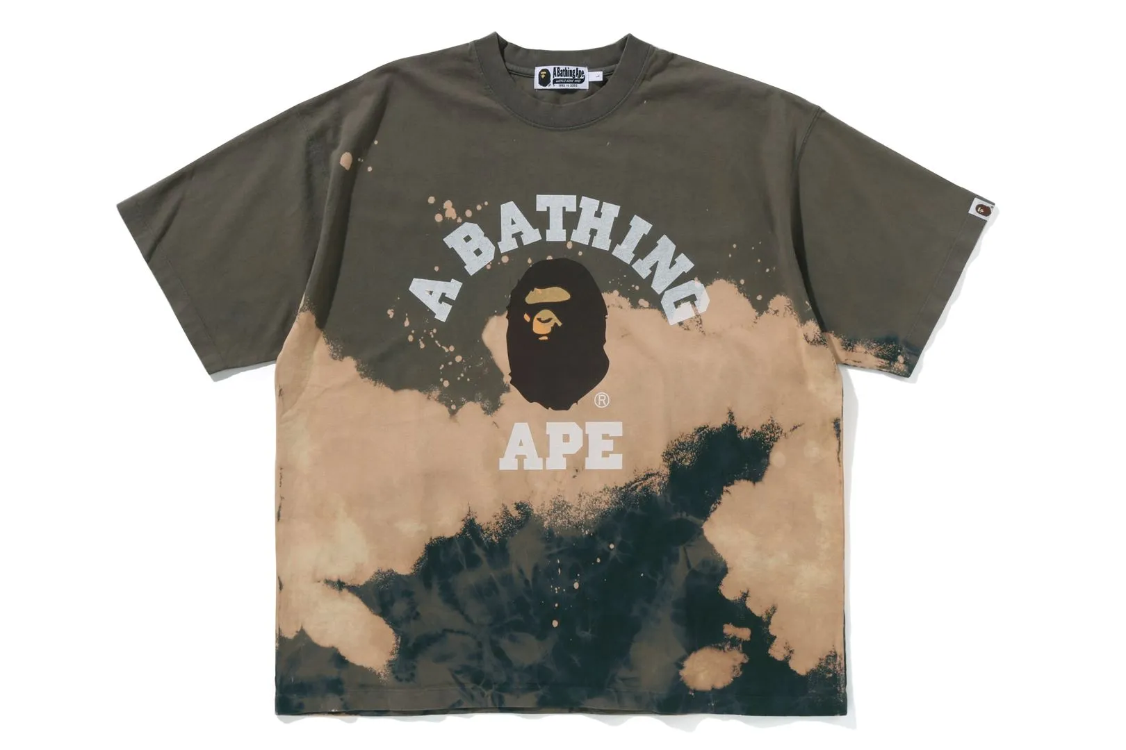 TIE DYE COLLEGE RELAXED FIT TEE sold by Bape