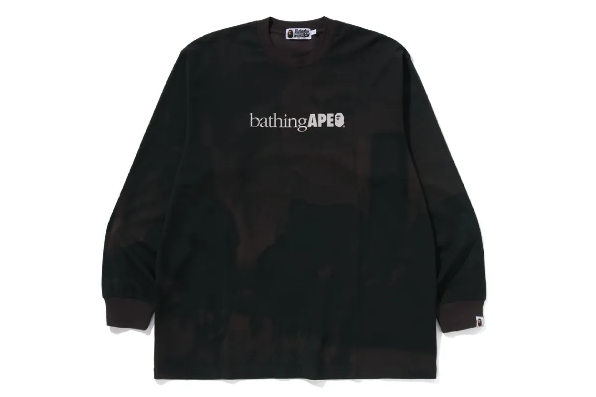 OVERPRINT LOGO RELAXED FIT LS TEE sold by Bape