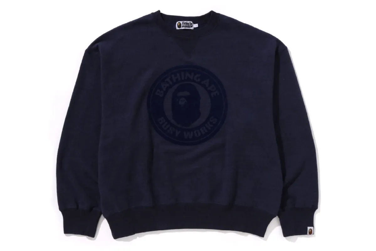 OVER DYE BUSY WORKS RELAXED FIT CREWNECK SWEATSHIRT made by Bape