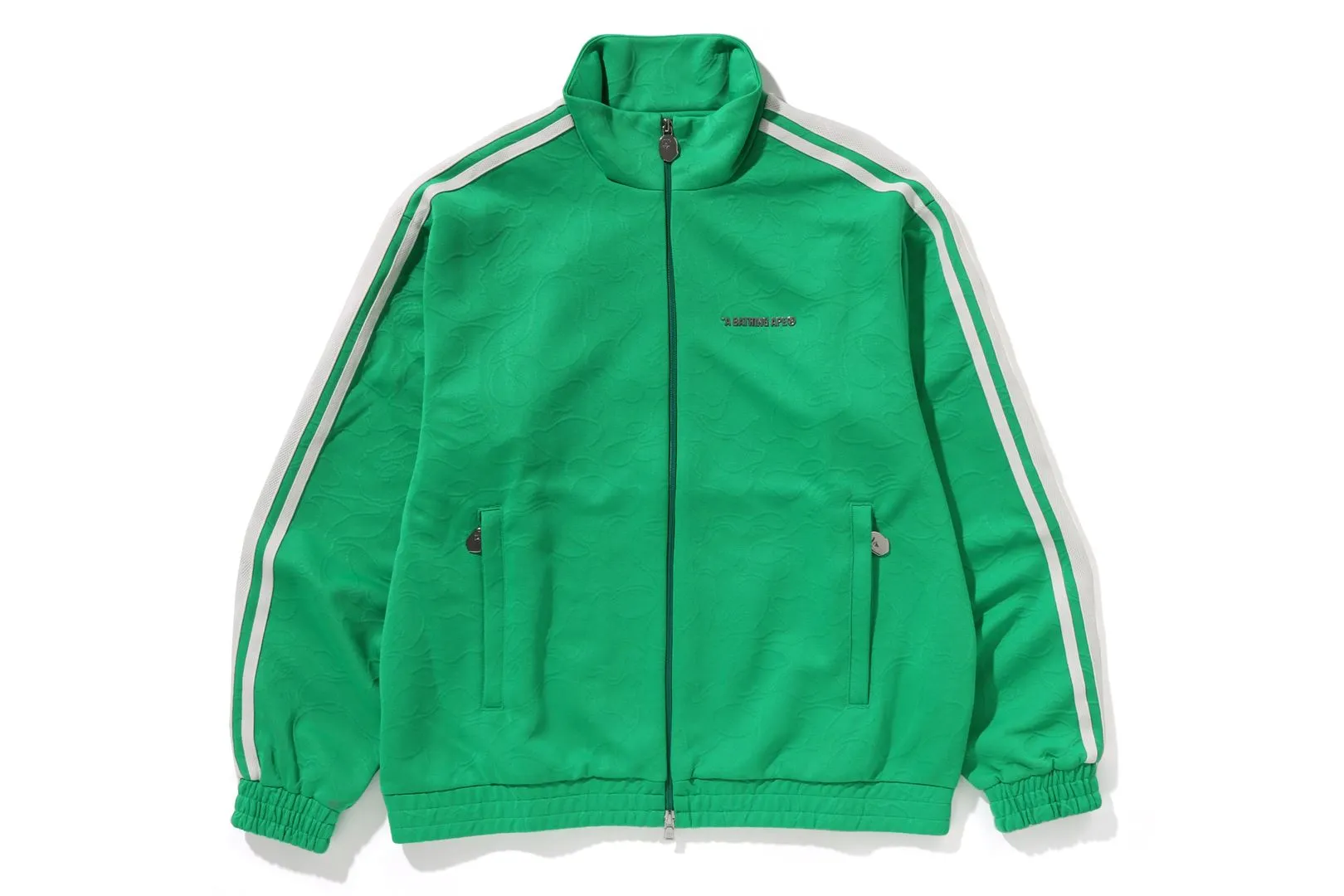 LINE CAMO JACQUARD BATHING APE LOGO RELAXED FIT TRACK JACKET sold by Bape