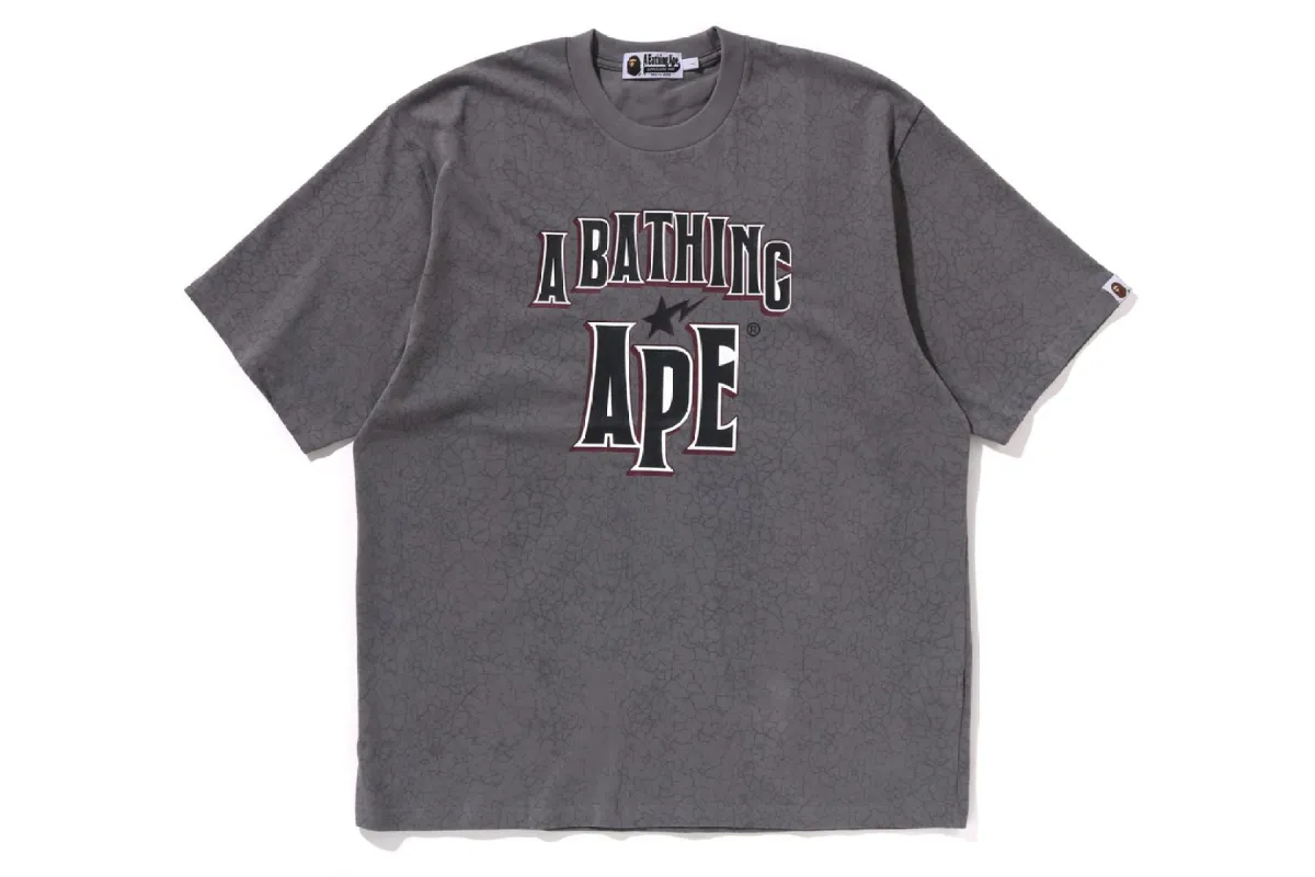 CRACK PRINT PATTERN LOGO RELAXED FIT TEE sold by Bape