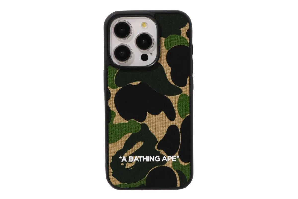 ABC CAMO CLOTH FABRIC IPHONE 15 PRO CASE sold by Bape