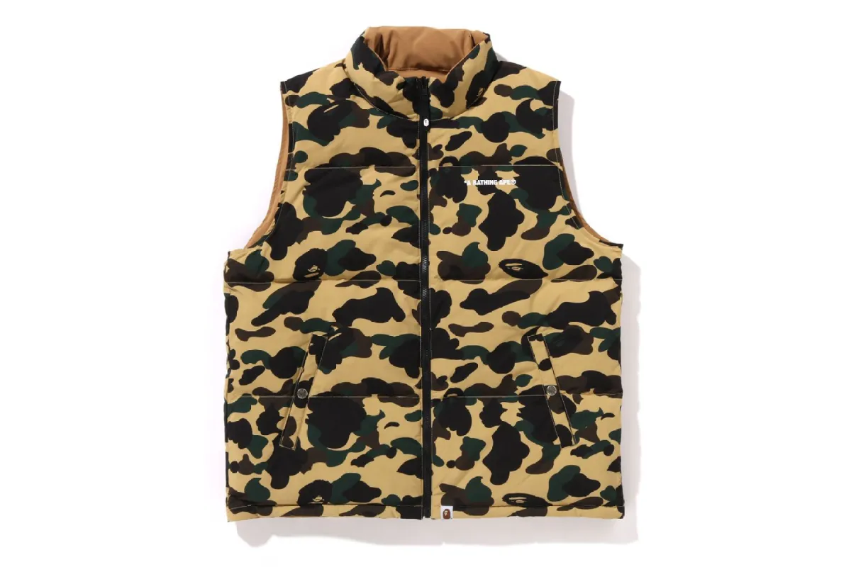 1ST CAMO REVERSIBLE DOWN VEST sold by Bape