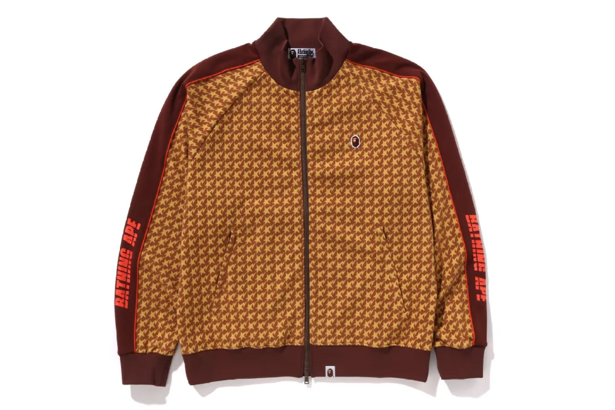 STA HOUNDSTOOTH JACQUARD TRACK JACKET sold by Bape