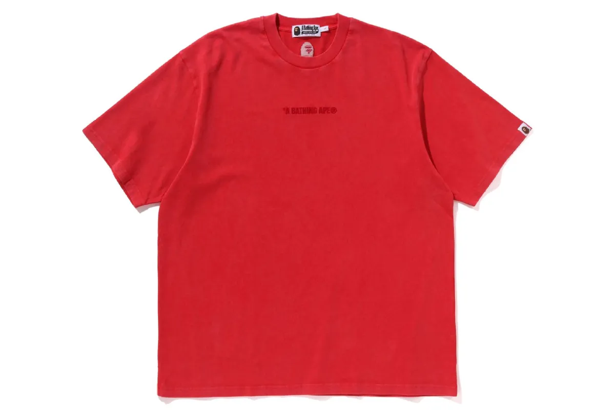 GARMENT DYE BATHING APE LOGO RELAXED FIT TEE sold by Bape