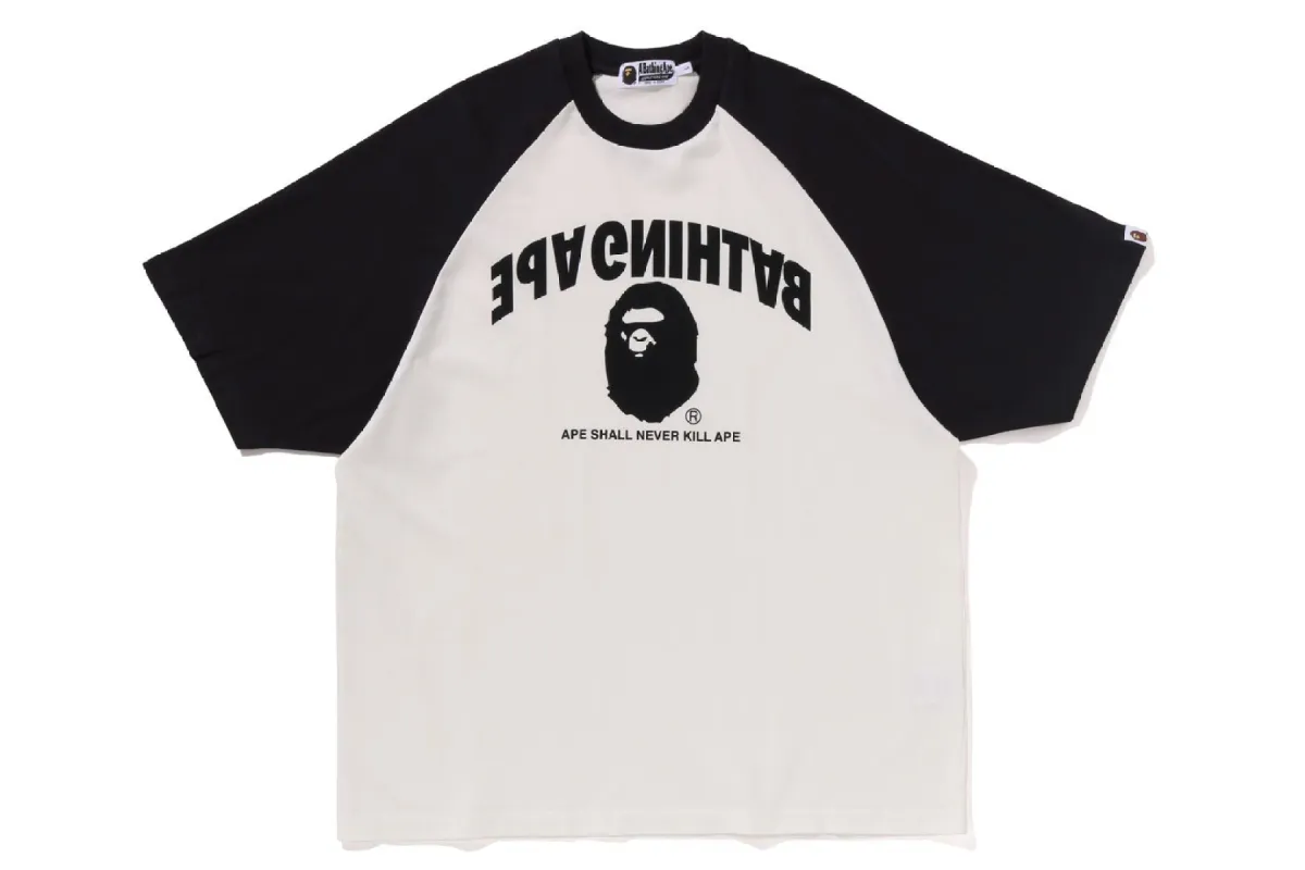 COLLEGE RELAXED FIT RAGLAN TEE sold by Bape