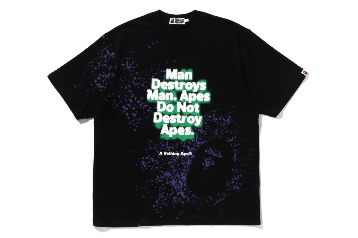 SPRAY PRINT SLOGAN RELAXED FIT TEE sold by Bape